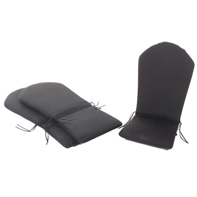 Room Essentials Black Fabric Patio Chair Seat and Backrest Cushions