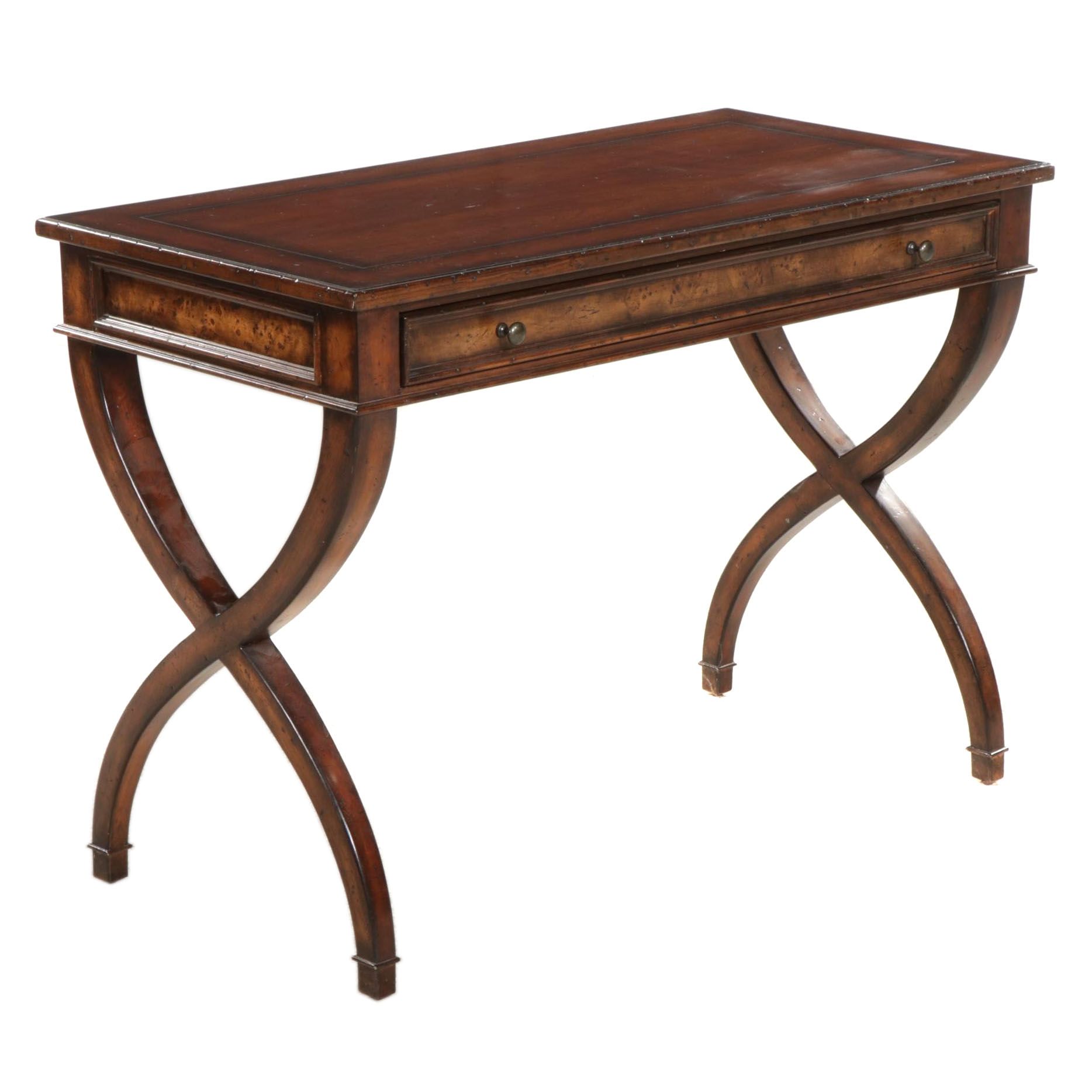 Woodbridge Furniture Regency Style CrossLeg Writing Desk, Late 20th