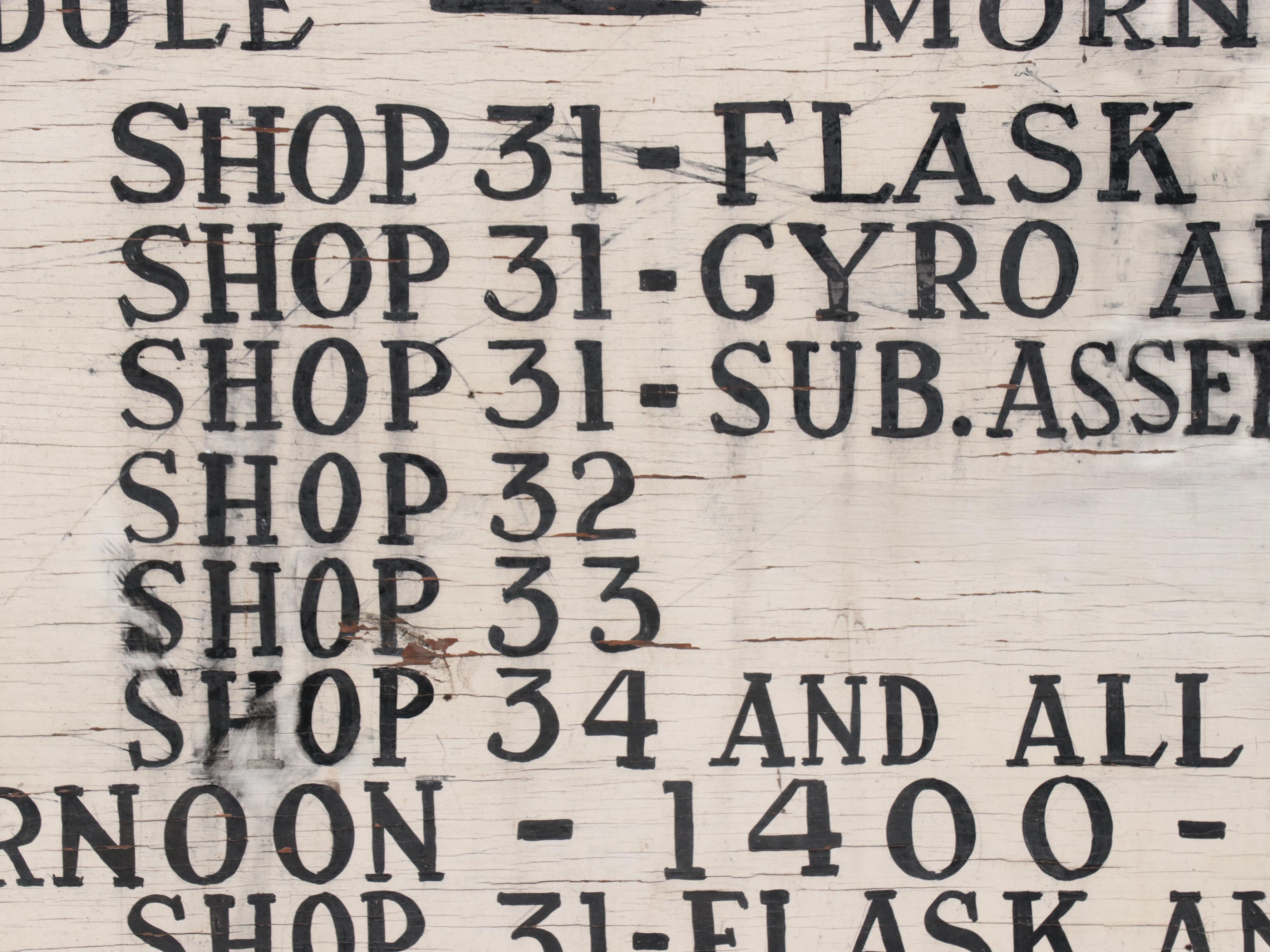 HandPainted Military Cafeteria Sign EBTH