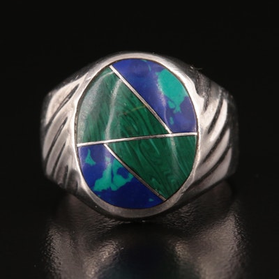 Mexican Sterling Faux Gemstone Inlay Ring