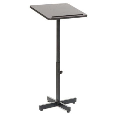 Metal and Wood-Grained Laminate Adjustable Lectern