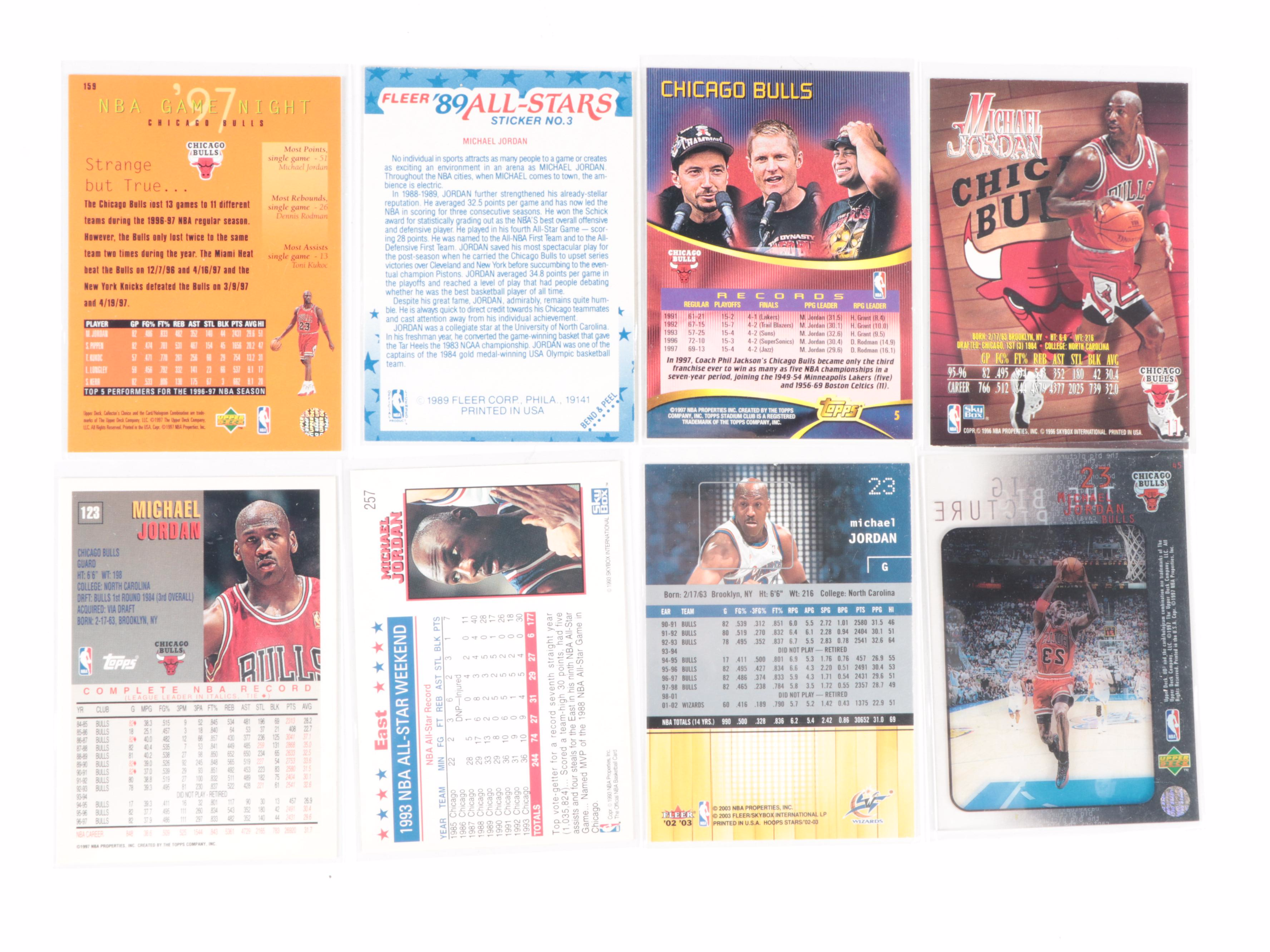 Topps, Other Michael Jordan Baseball, Basketball Cards With Inserts