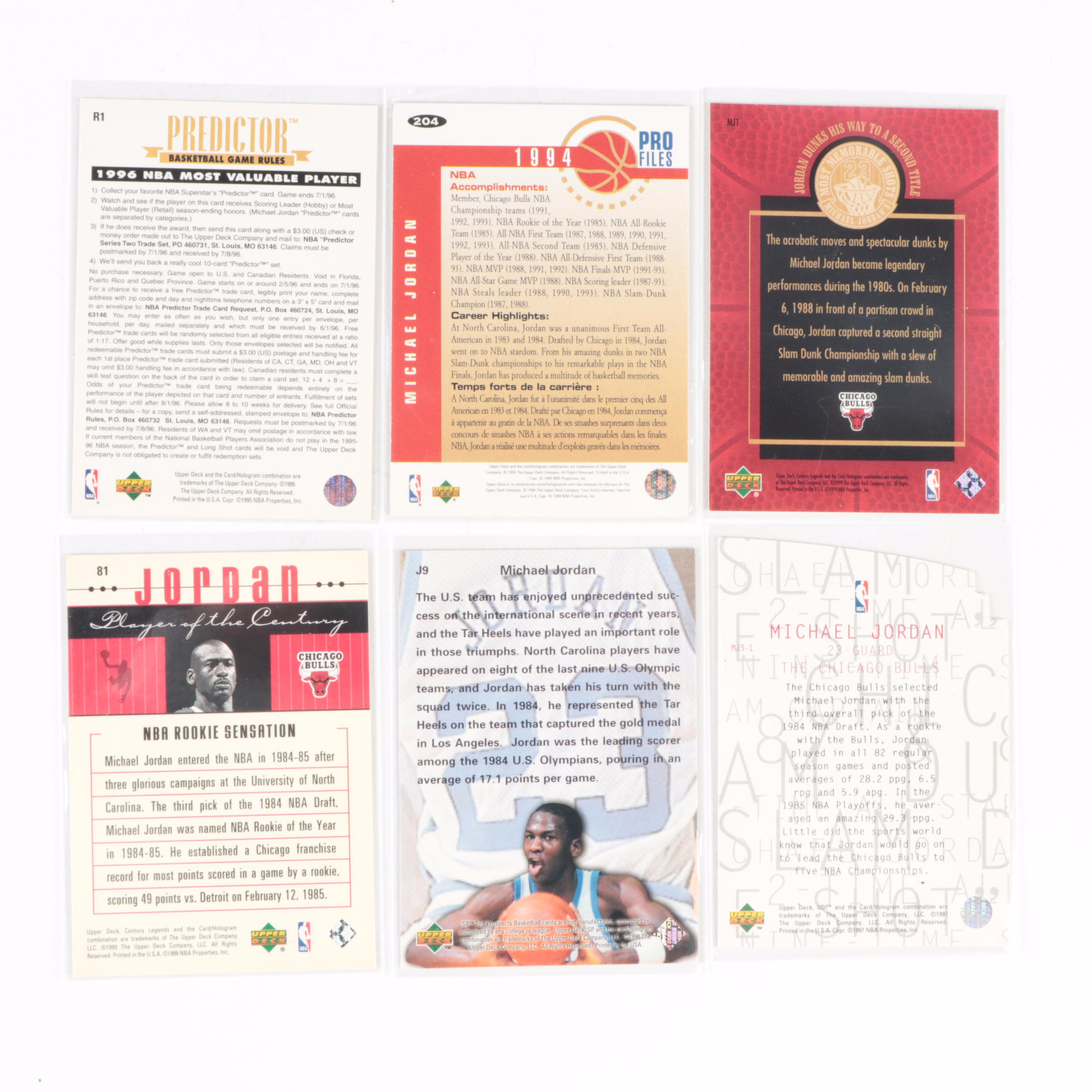 Topps, Other Michael Jordan Baseball, Basketball Cards With Inserts