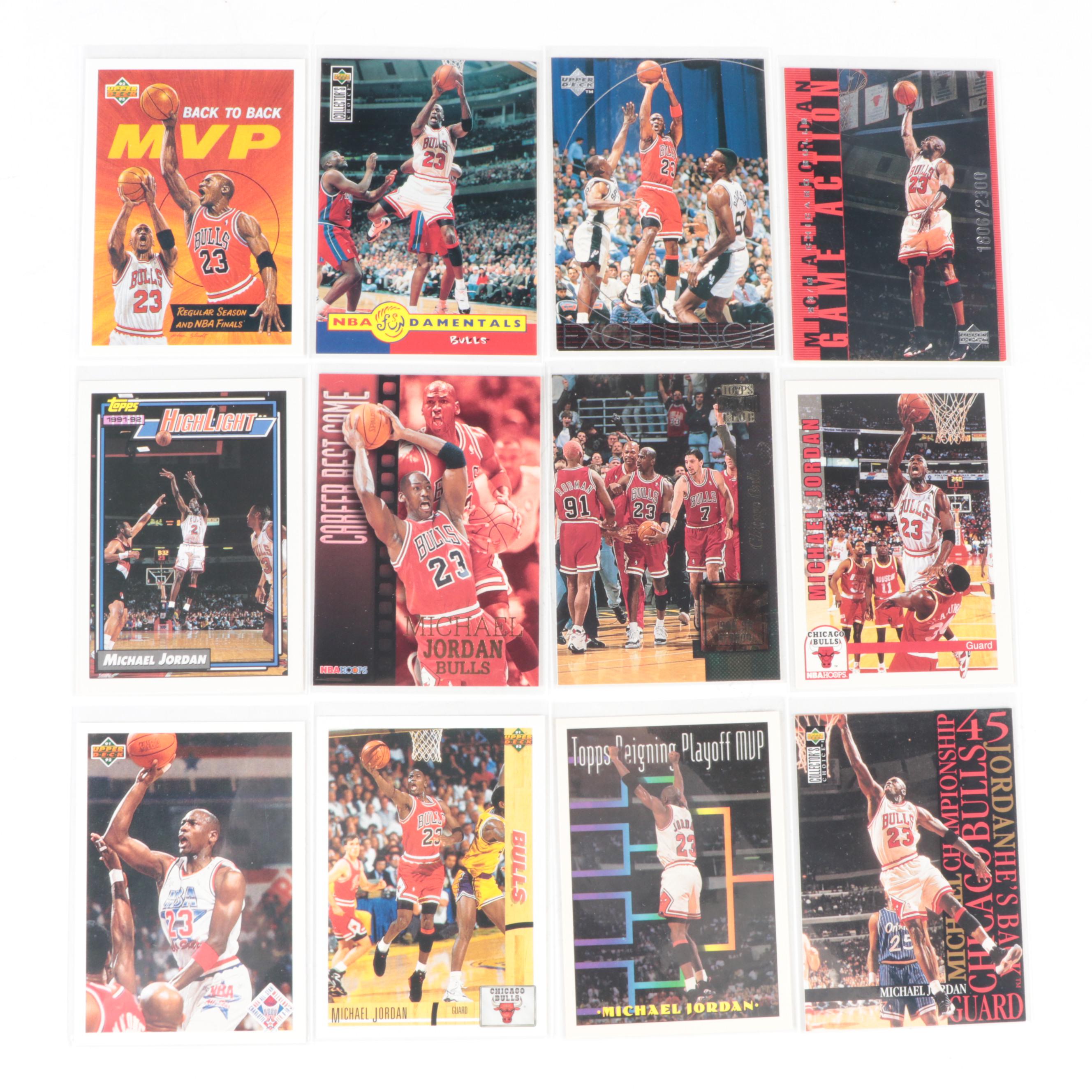 Topps, Other Michael Jordan Baseball, Basketball Cards With Inserts