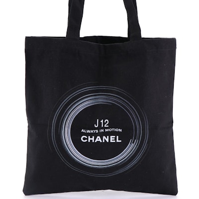 Chanel Promotional J12 Tote in Black Canvas
