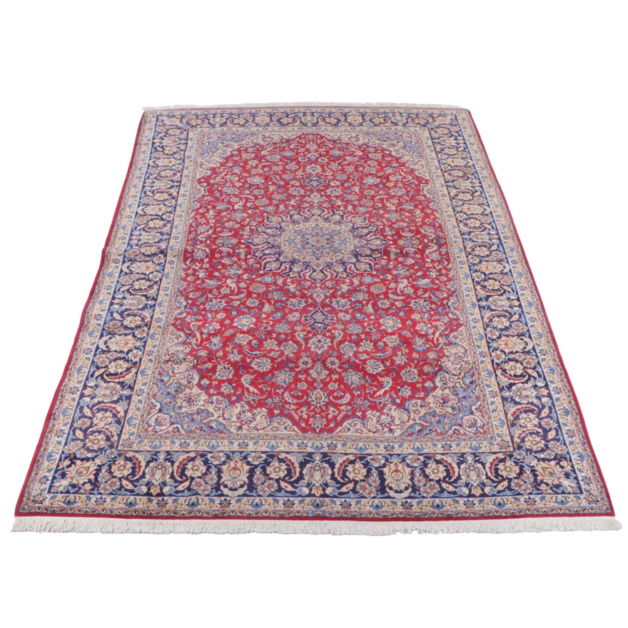10'8 x 16'7 Hand-Knotted Persian Isfahan Room Sized Rug
