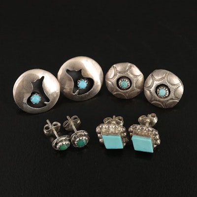 Shadowbox and Turquoise Featured in Southwestern Sterling Earrings