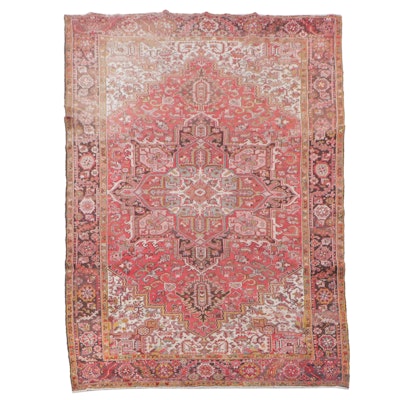 8'6 x 12'1 Hand-Knotted Persian Heriz Room Sized Rug