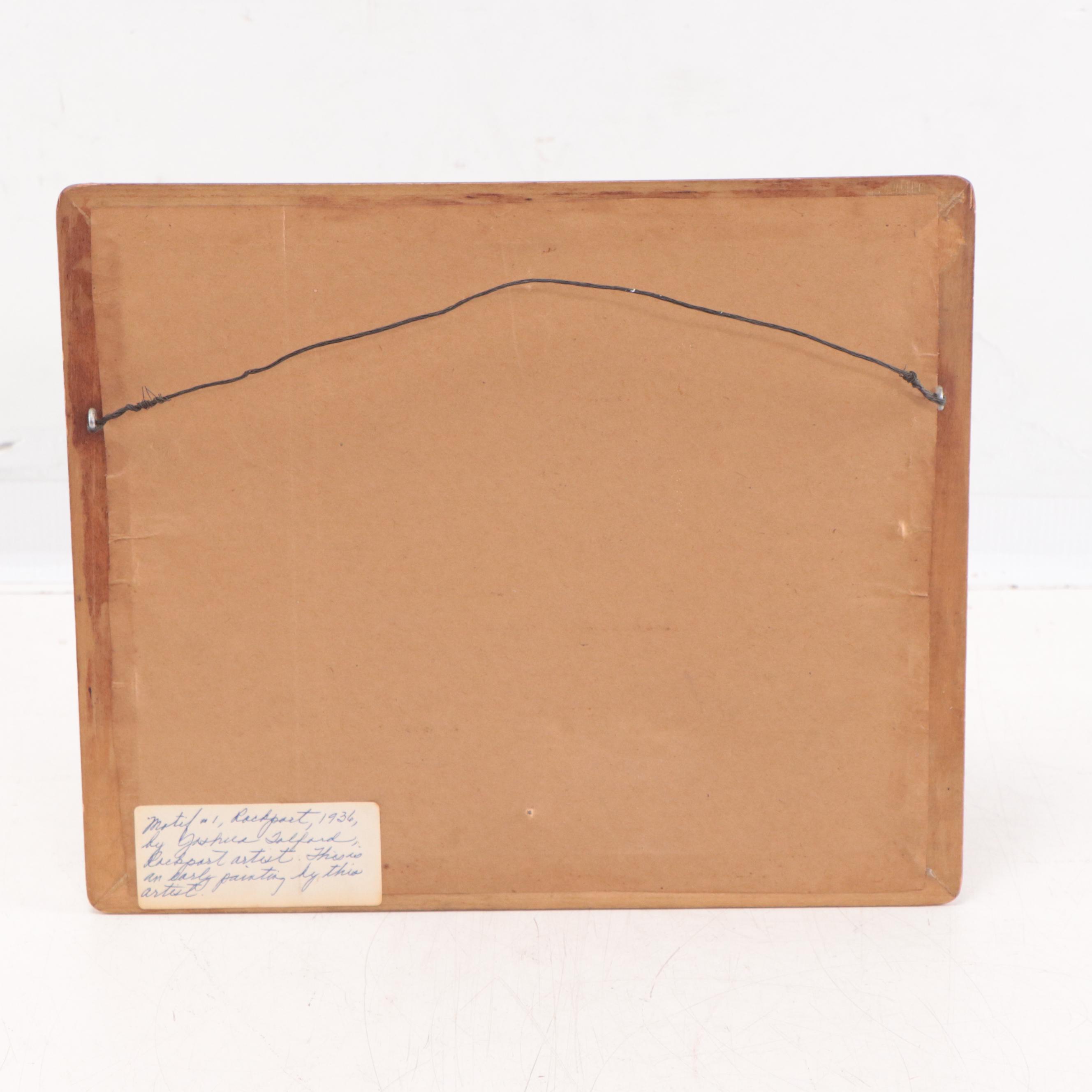 Joshua Tolford Oil Painting "Motif 1, Rockport," Circa 1936 EBTH