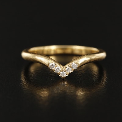 Tiffany & Co. 18K 0.06 CTW Diamond Chevron Enhancer Ring