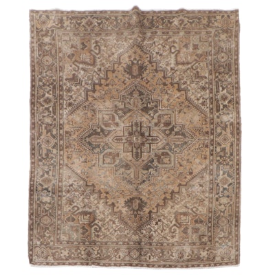 7'2 x 9'5 Hand-Knotted Indo-Persian Heriz Area Rug