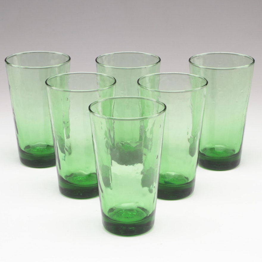 Libbey "Urban Green" Cooler Glasses, Late 20th Century