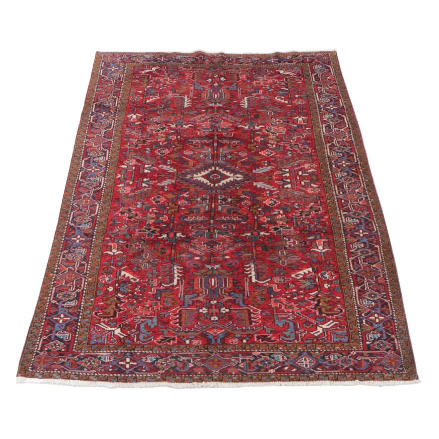 7'9 x 11'5 Hand-Knotted Persian Heriz Area Rug
