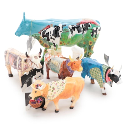 Cow Parade "Cow Barn", "Cow-rrabba's" and More Cow Figurines
