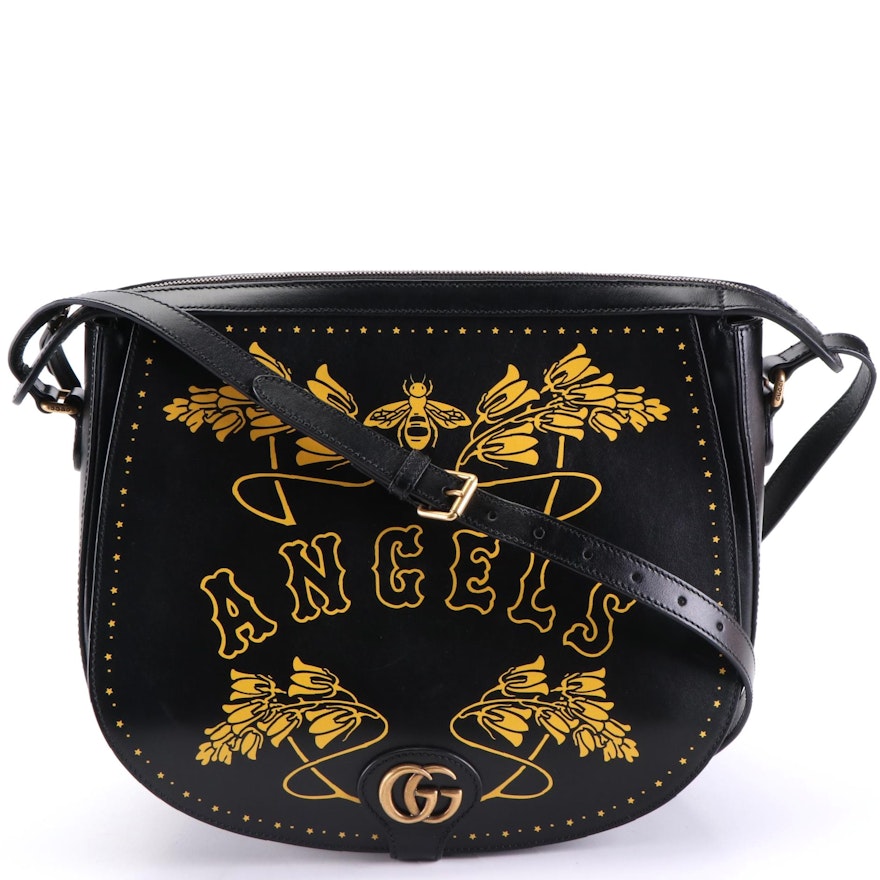 Gucci MLB Official LA Angels Messenger Bag in Leather