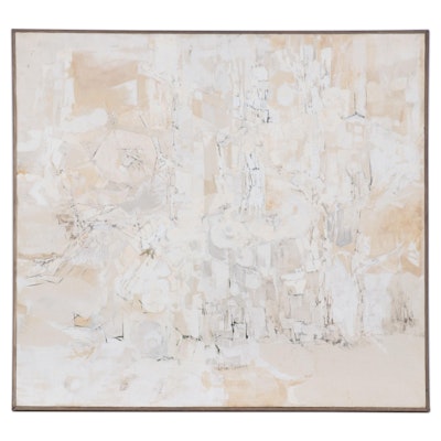 Lela Cooney Abstract Oil Painting "Orchestration in White"