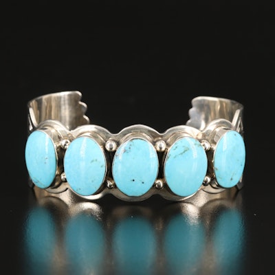 Running Bear Shop Southwestern Sterling Turquoise Cuff