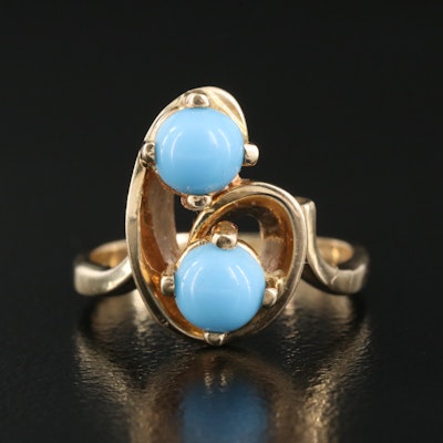 14K Imitation Turquoise Ring