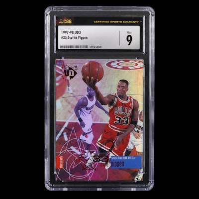 1997 Upper Deck UD3 Scottie Pippen #35 Graded CSG 9 Mint Basketball Card