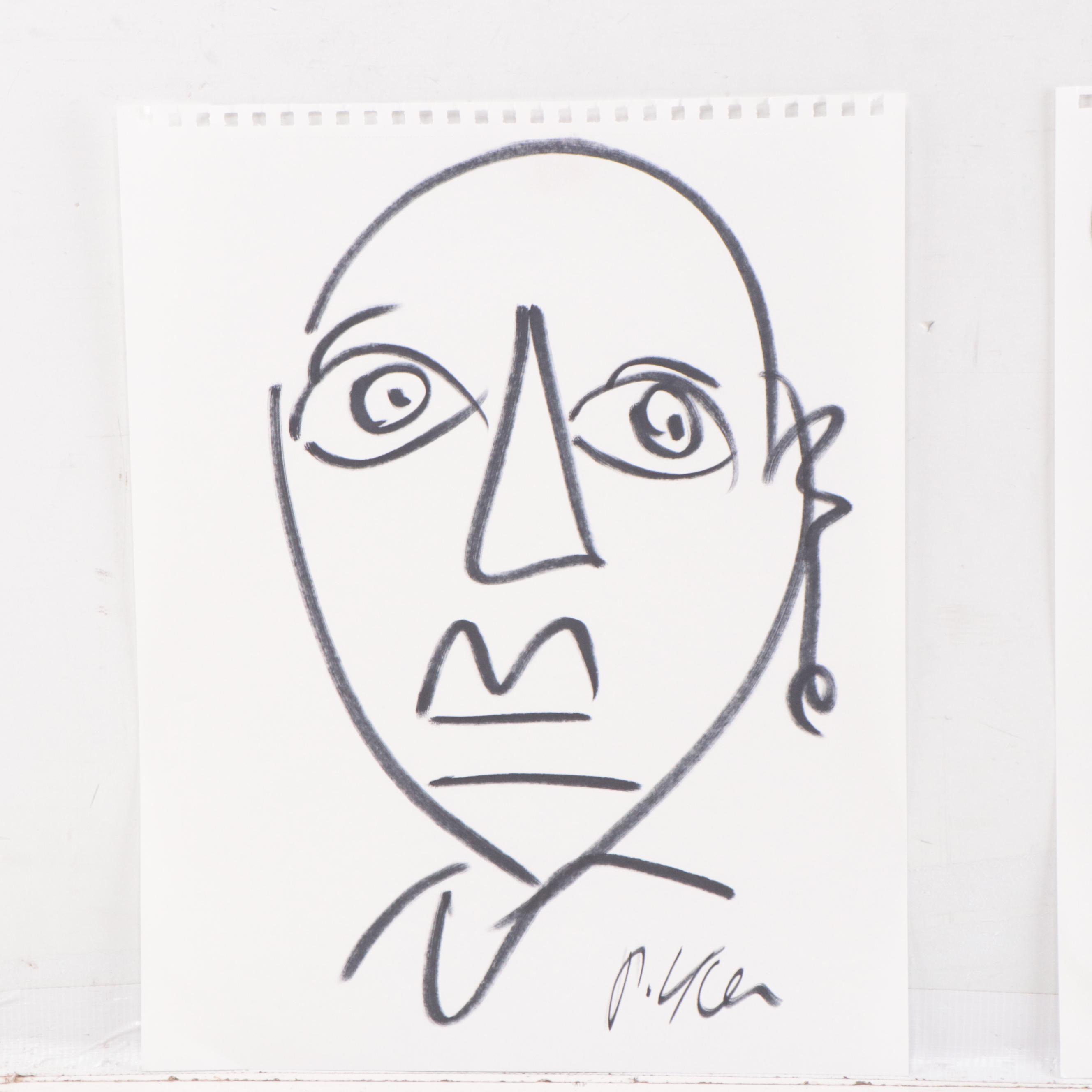 Peter Keil Ink Portraits | EBTH