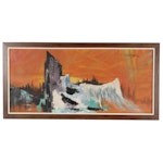 Abstract Landscape Oil Painting, 1965