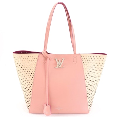 Louis Vuitton LockMe Cabas Tote in Perforated Calfskin Leather
