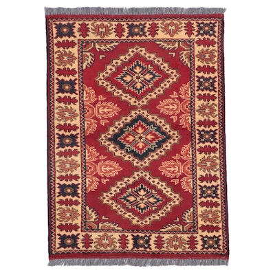 2'11 x 4'1 Hand-Knotted Pakistan Kazak-Style Accent Rug