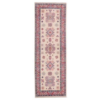 2'7 x 7'8 Hand-Knotted Pakistani Kazak-Style Carpet Runner