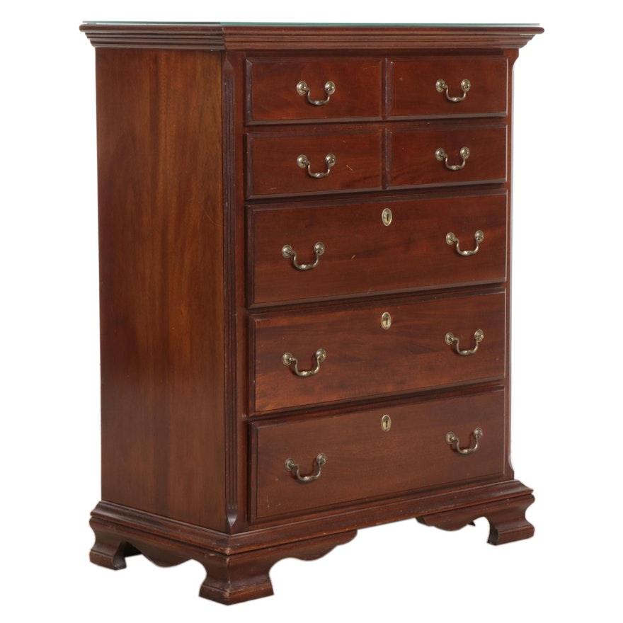 Kincaid Chippendale Style Cherry Chest of Drawers, Late 20th Century