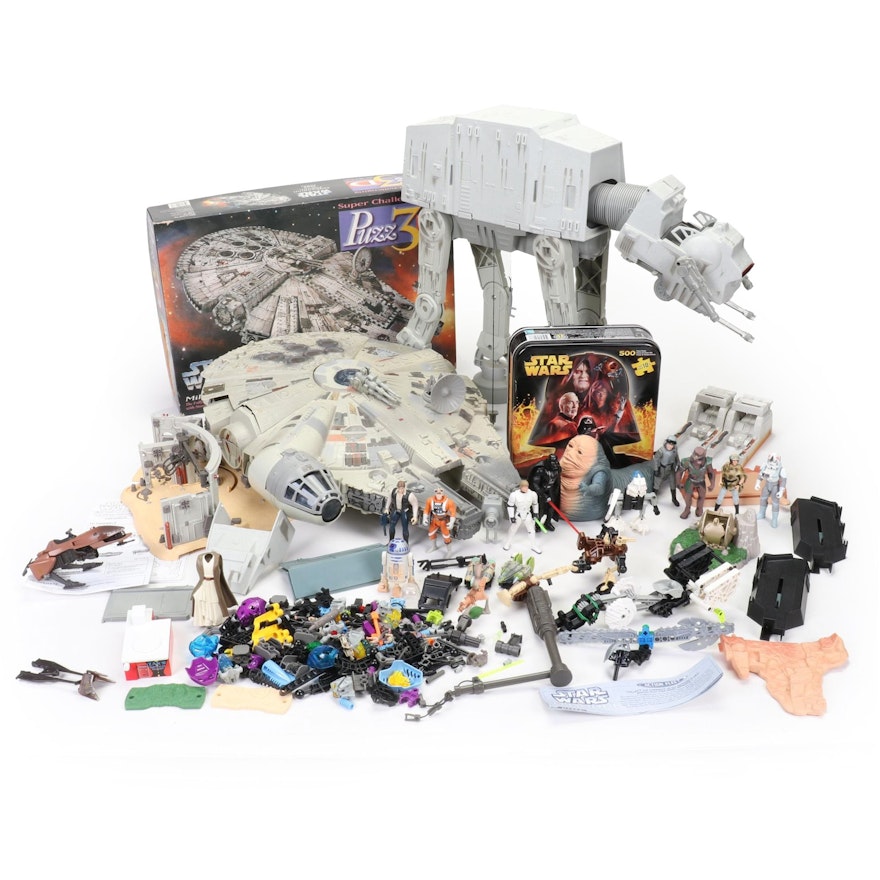 Star Wars Legos, Millennium Falcon, AT-AT Vehicle and More, 1990s
