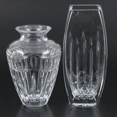 Waterford Crystal "Pompeii Collection" and "Lismore" Vases