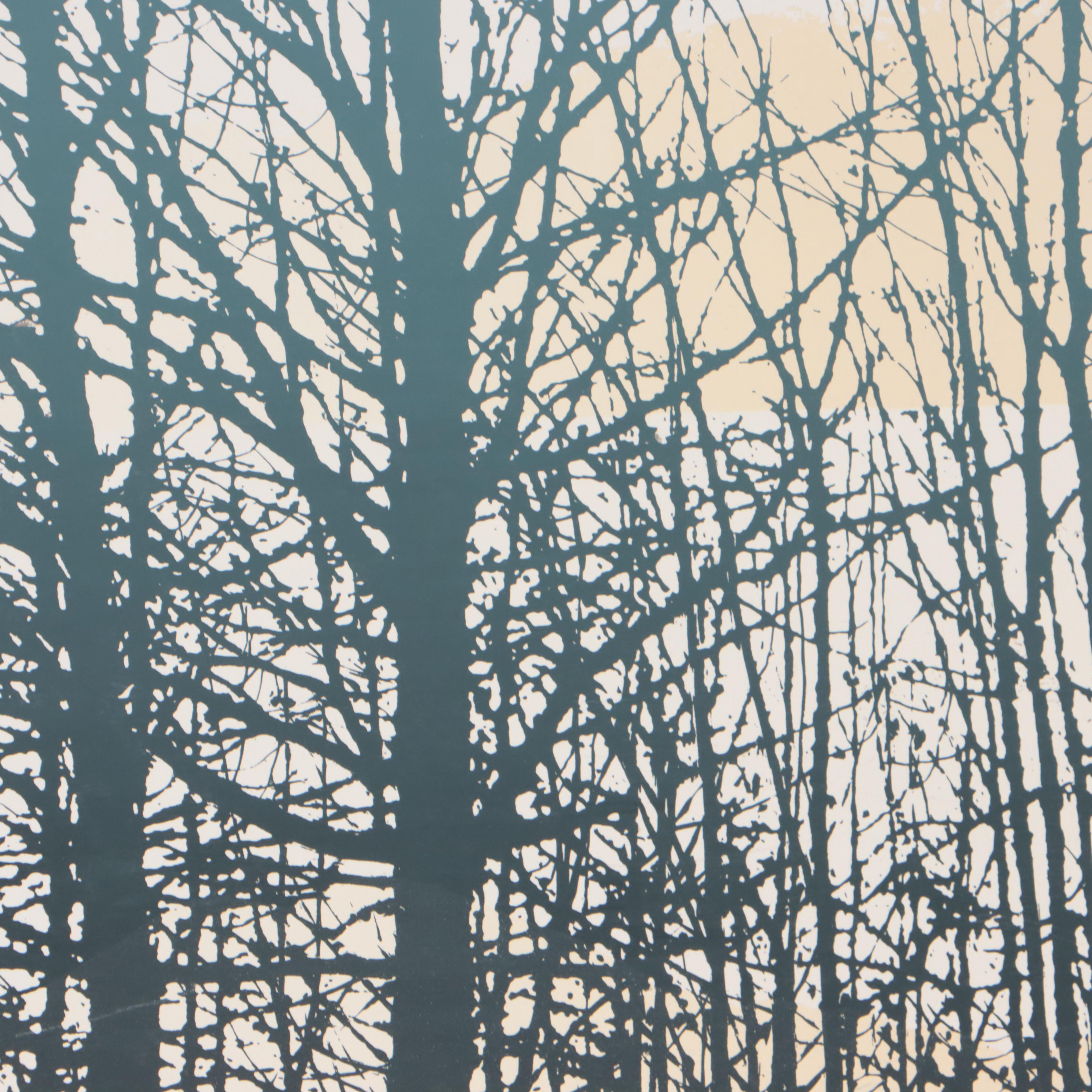Todd Rowland Serigraph of Trees EBTH