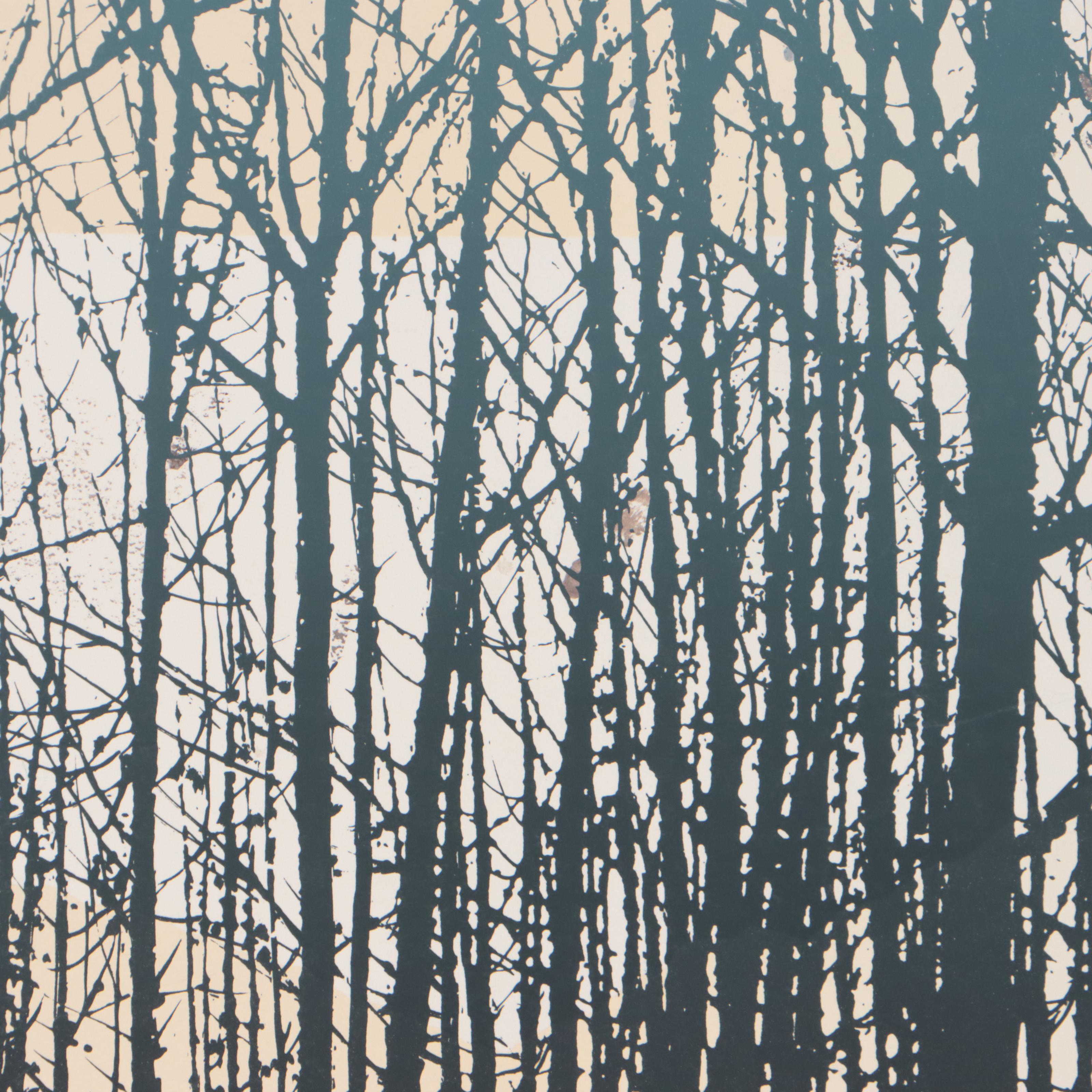 Todd Rowland Serigraph of Trees EBTH