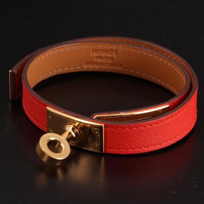 Hermès Kelly Double Tour Bracelet  in Leather
