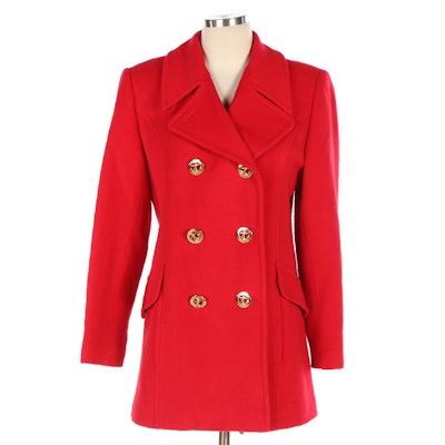 St. John by Marie Gray Pea Coat in Cashmere/Wool
