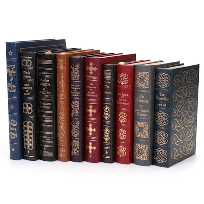 Easton Press Fiction and Nonfiction Books Including "On the Origin of Species"