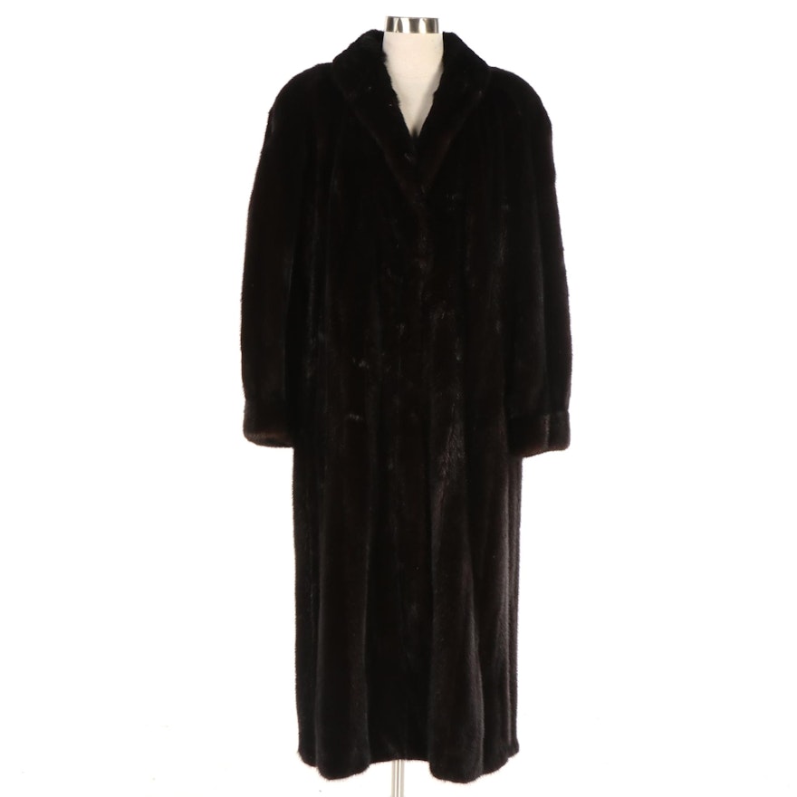 Natural Mink Fur Full-Length Coat