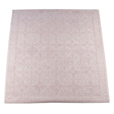 9'1 x 12' Hand-Tufted Threshold Argyle Blush Pink Room Sized Rug