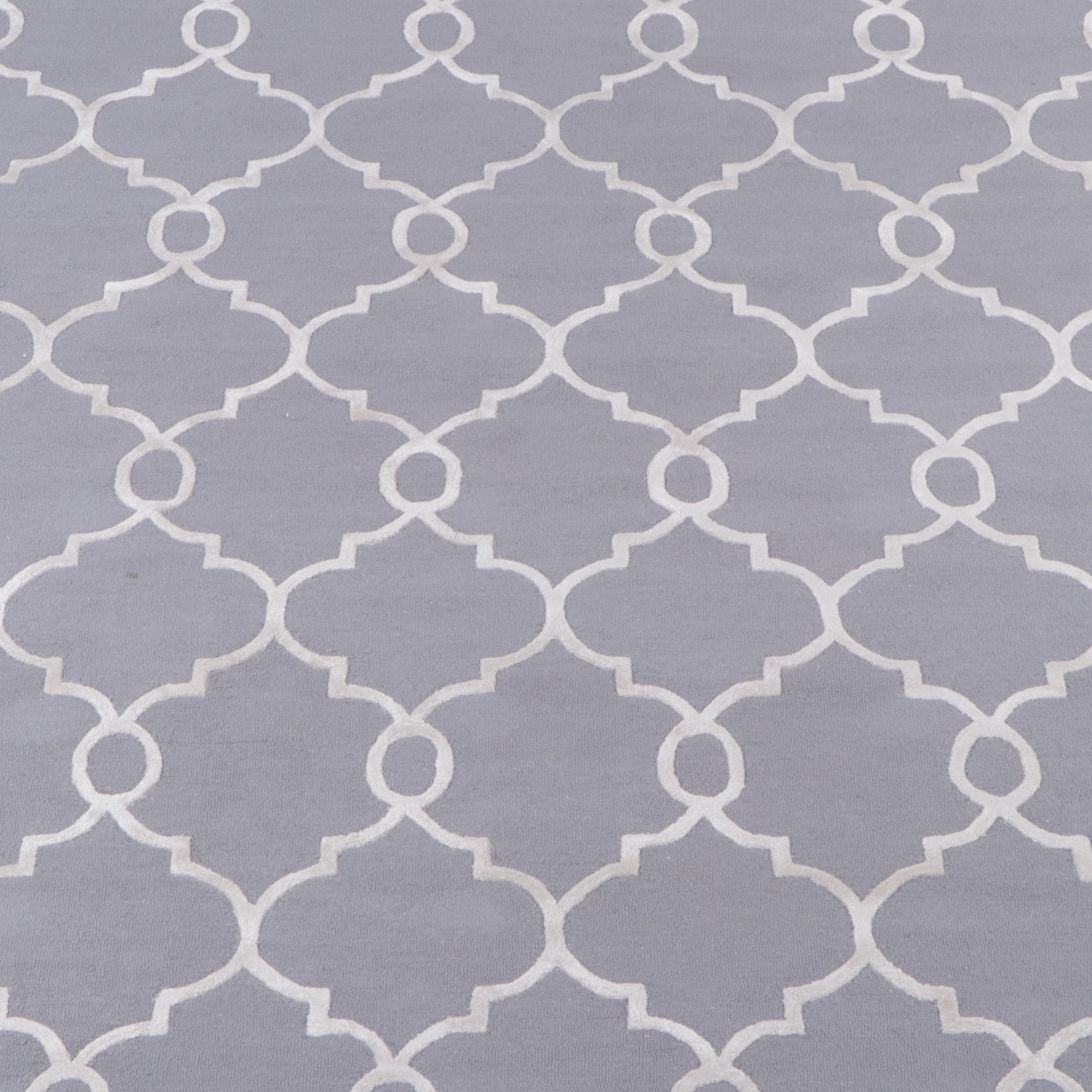 9' x 12' HandTufted Opalhouse Trellis Room Sized Rug EBTH