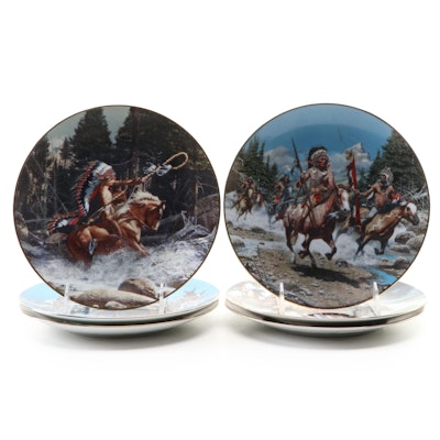 Hamilton Collection "The Fierce and the Free" Series Porcelain Collector Plates