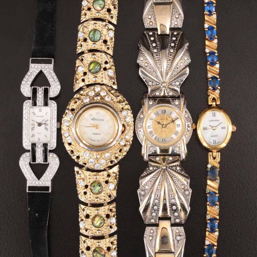 Quartz Crystal Fashion Watch Selection Featuring Pedre and Windsor