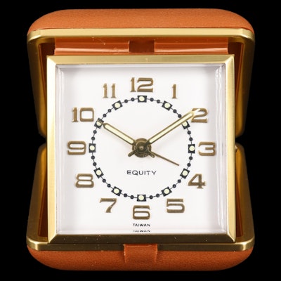 Vintage Equity Wind -Up Travel Alarm Clock