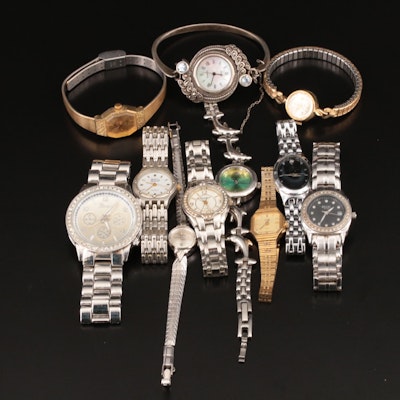 Quartz Fashion Wristwatch Selection Featuring Geneva, Benrus and Gruen