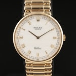1991 Rolex Cellini 18K and Diamond Wristwatch with Factory Dial