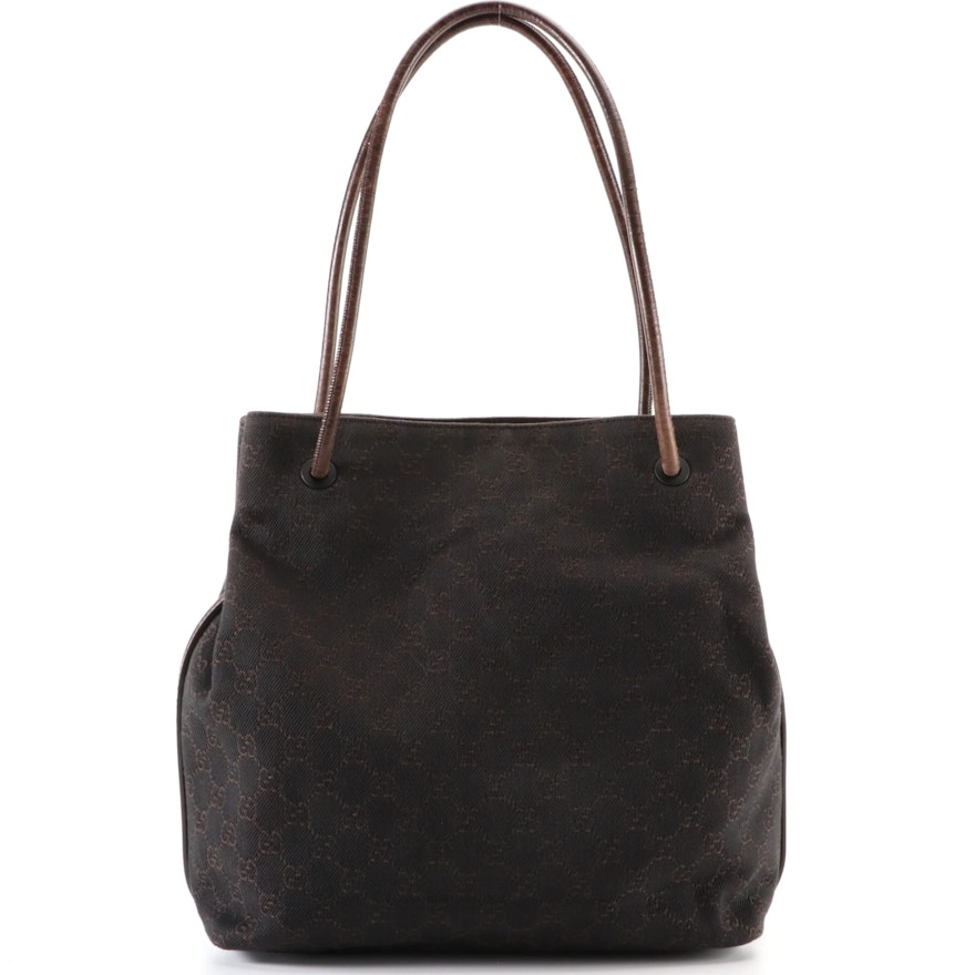 Gucci Shoulder Bag in GG Denim and Leather Trim