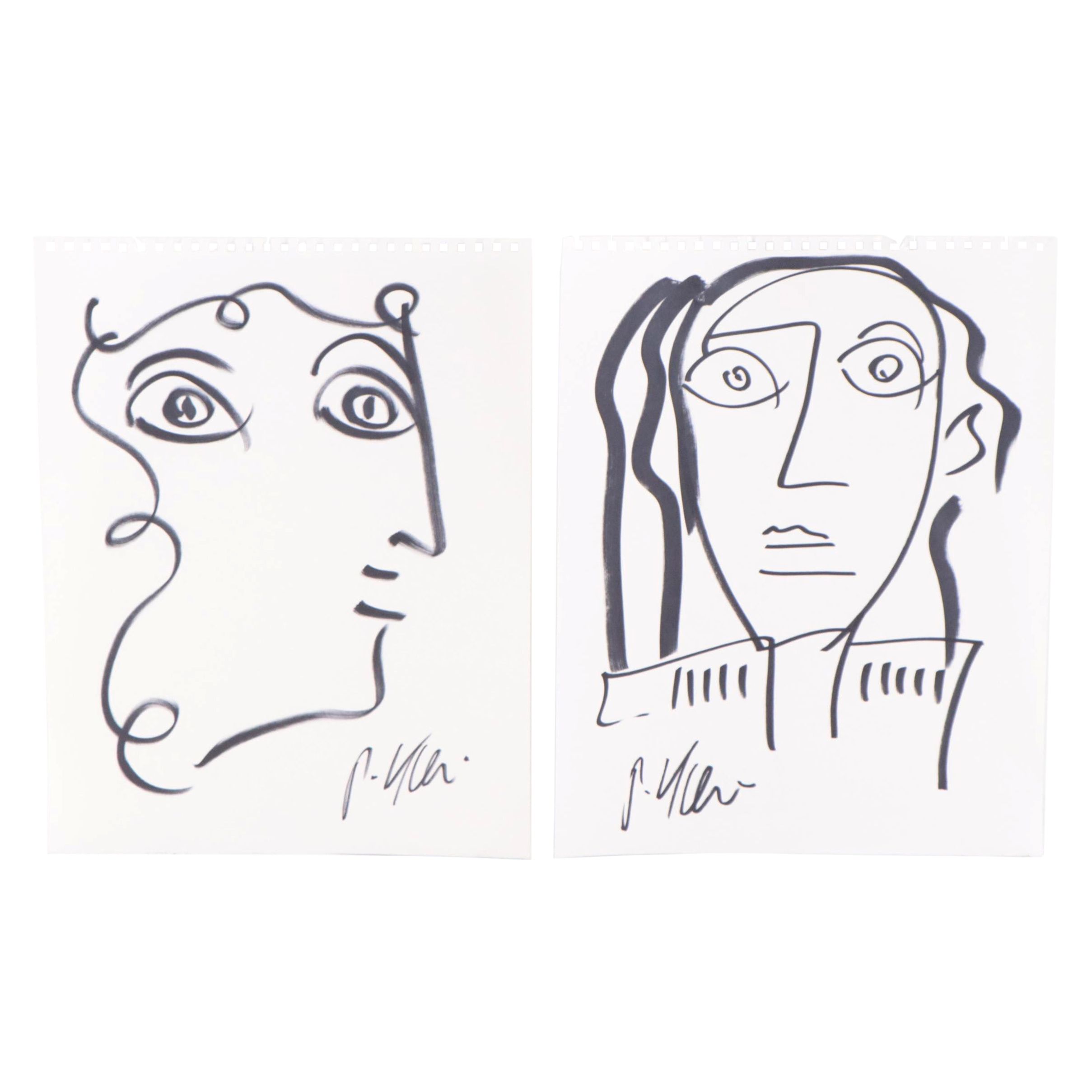 Peter Keil Ink Portraits | EBTH