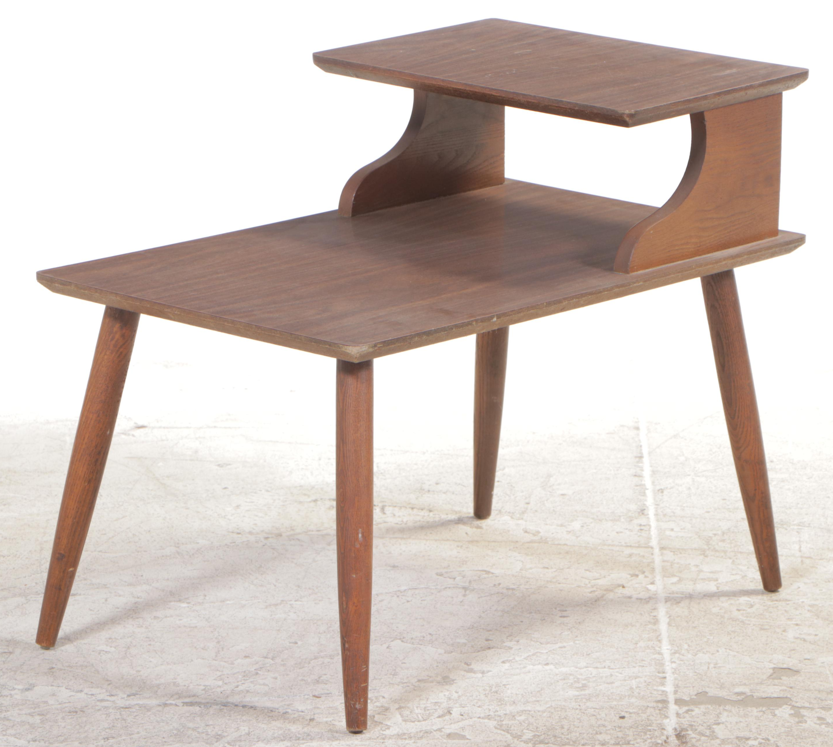 Two Mid Century Modern Tiered Side Tables, Mid to Late 20th C. EBTH