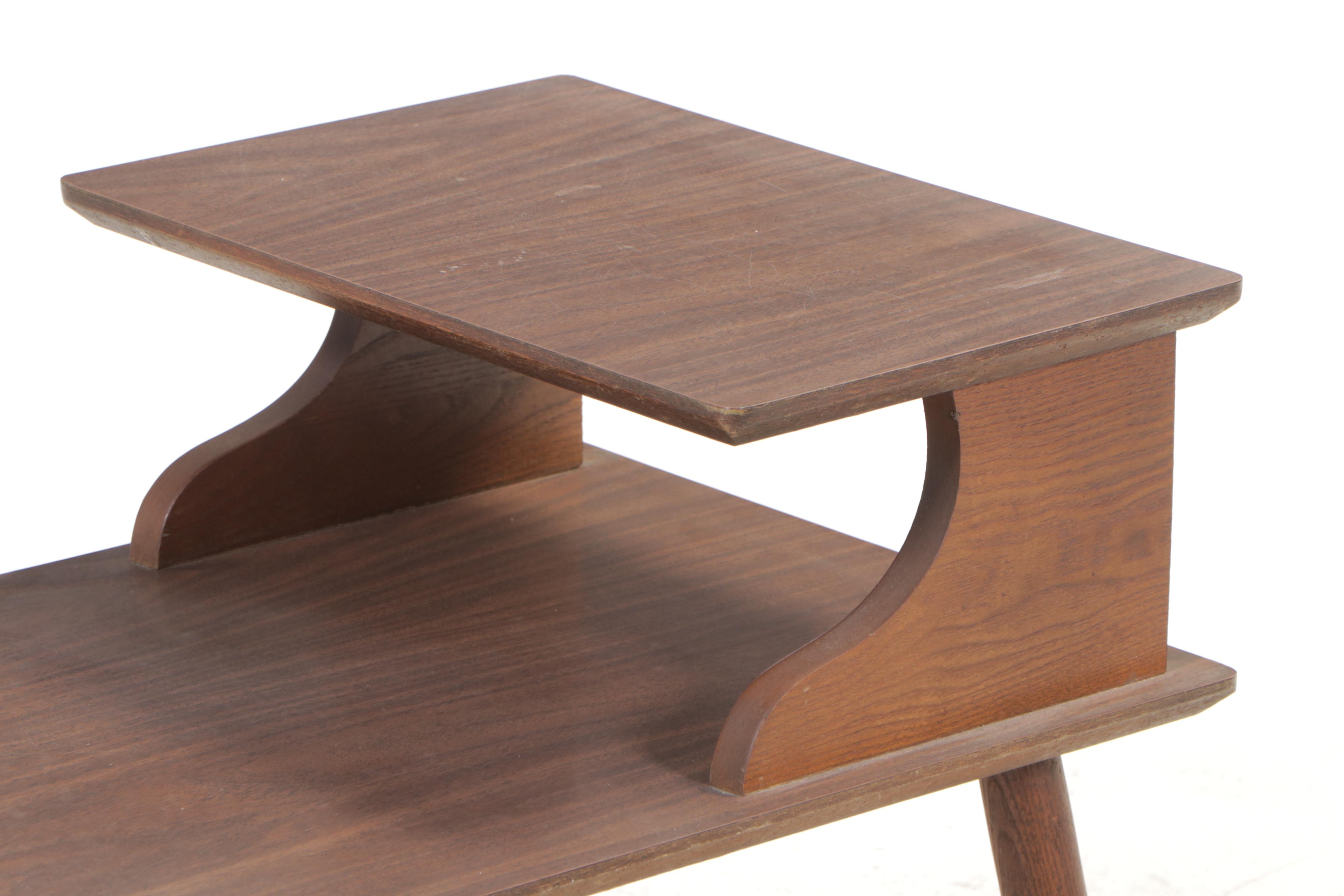 Two Mid Century Modern Tiered Side Tables, Mid to Late 20th C. EBTH