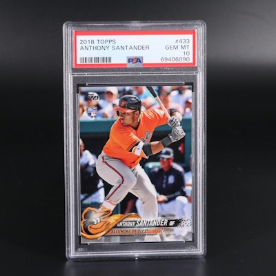 2018 Topps Rookie Anthony Santander PSA 10 Orioles #433