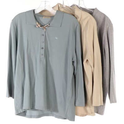 Burberry Long Sleeve and 3/4 Polo Shirts